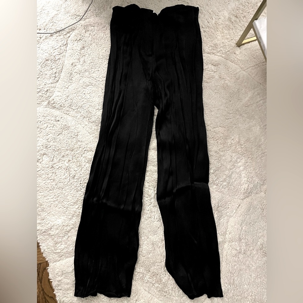 Black Satin Pants